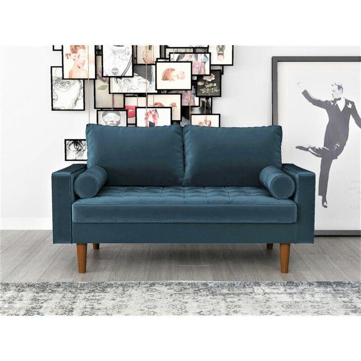 Modern Comfortable Velvet 2 Seater Sofa - 180x85x85 cm - By Alhome - Zrafh.com - Your Destination for Baby & Mother Needs in Saudi Arabia