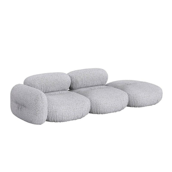 3-Seater Gray Velvet Sofa By Alhome - Zrafh.com - Your Destination for Baby & Mother Needs in Saudi Arabia