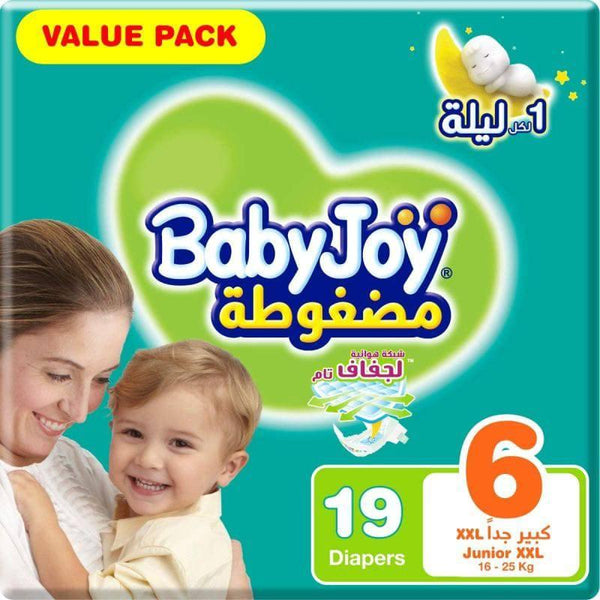 Babyjoy Value Junior Diaper No#6 XXL Size - 19 Sheets - ZRAFH