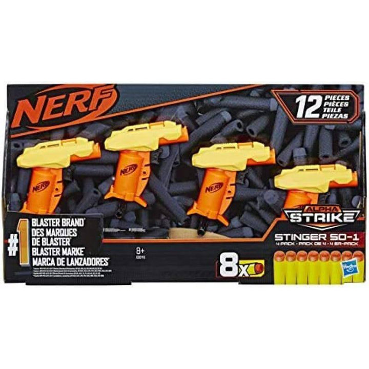 Nerf Alpha Strike Stinger SD-1 Pack 4 Blasters - 8 Darts - ZRAFH