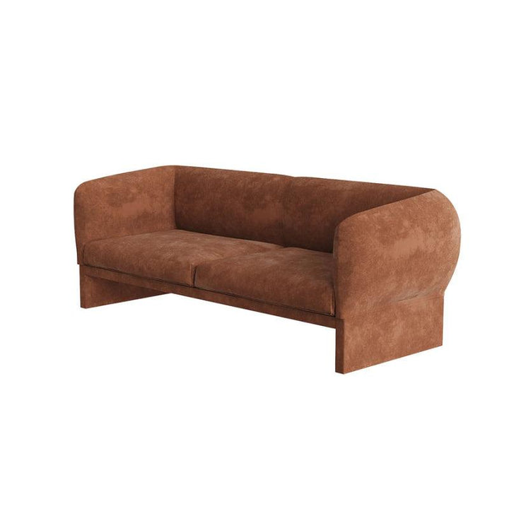 Sofa 3 Seater Cinnamon - 280x85x85 - Velvet By Alhome - 110111373 - Zrafh.com - Your Destination for Baby & Mother Needs in Saudi Arabia