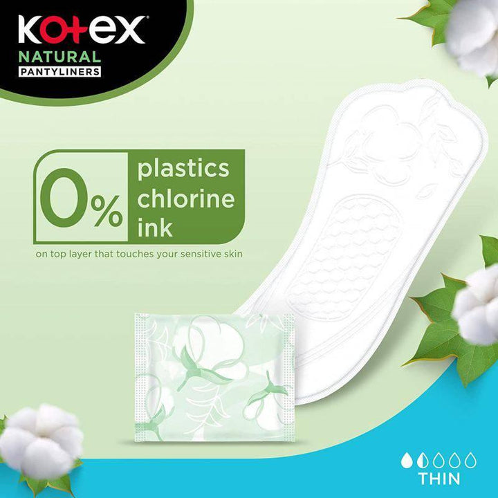Kotex Cotton Thin Sanitary Pantyliners - 40 Pads - ZRAFH