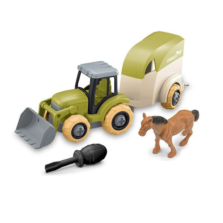 Family Center Farm Toy Car with Pony Trailer - 10-2252002 - ZRAFH