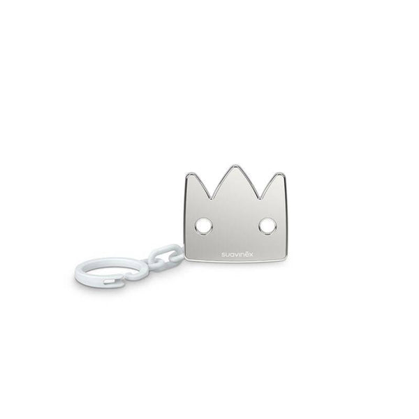 Suavinex Jewelery Crown Joy Pacifier Clip 0+ months - Silver - ZRAFH