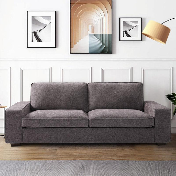 Modern Elegant Linen 3 Seater Sofa - 240x85x85 cm - By Alhome - Zrafh.com - Your Destination for Baby & Mother Needs in Saudi Arabia