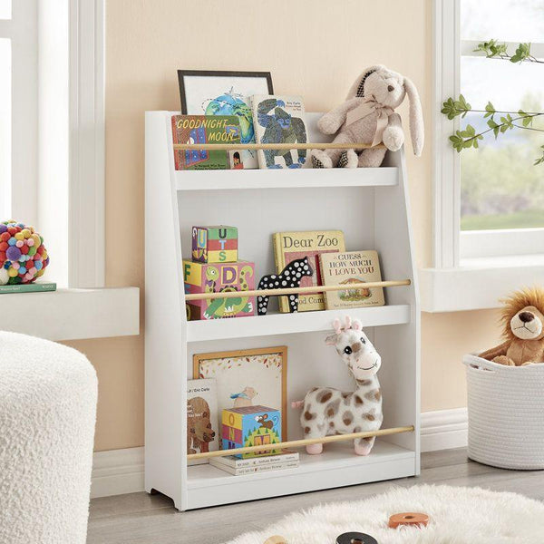 Kids Bookcase: 57x18x79 Wood, White by Alhome - Zrafh.com - Your Destination for Baby & Mother Needs in Saudi Arabia