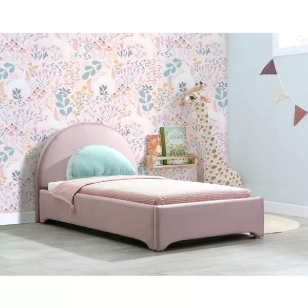 Kids' Pink Fabric Upholstered MDF Bed: Playful Charm, 120x200x140 cm by Alhome - 110112756 - Zrafh.com - Your Destination for Baby & Mother Needs in Saudi Arabia