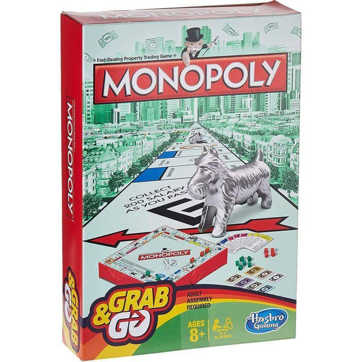 Monopoly Grab and Go Game for Kids Ages 8 and Up- 2-4 Players - ZRAFH