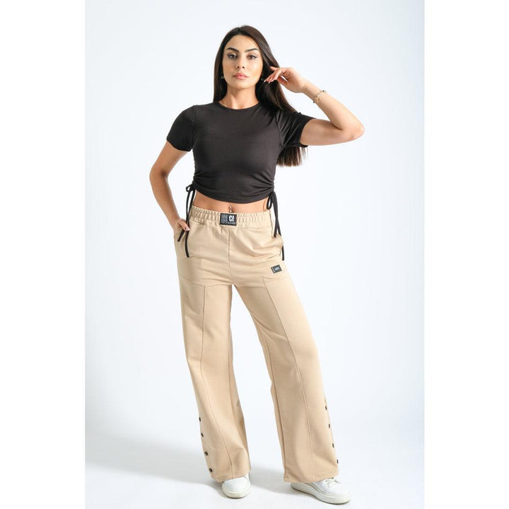 Londonella Women's Jogger Pants With Elasticated Waistband & Functional pockets - 100196 - Zrafh.com - Your Destination for Baby & Mother Needs in Saudi Arabia