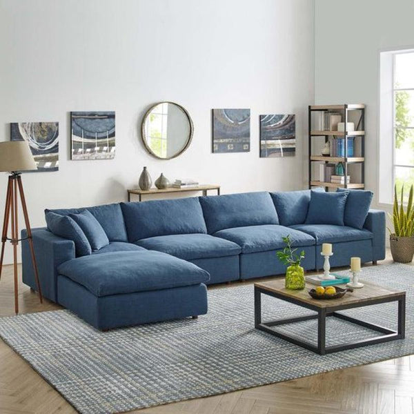 3-Seater Dark Blue Velvet Sofa By Alhome - Zrafh.com - Your Destination for Baby & Mother Needs in Saudi Arabia
