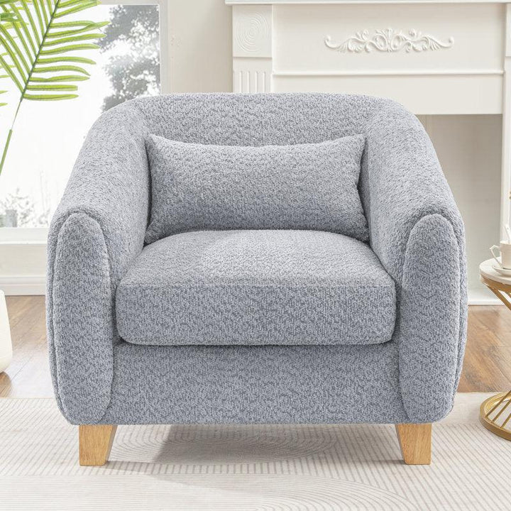 Modern Bouclé Chair - 77x82x80 cm - By Alhome - Zrafh.com - Your Destination for Baby & Mother Needs in Saudi Arabia