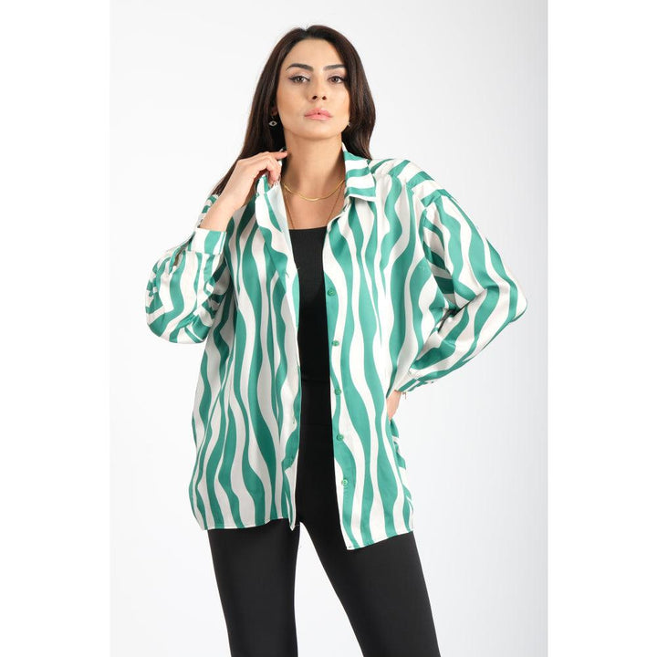 Londonella Shirt Oversized fit - Green - 100137 - Zrafh.com - Your Destination for Baby & Mother Needs in Saudi Arabia