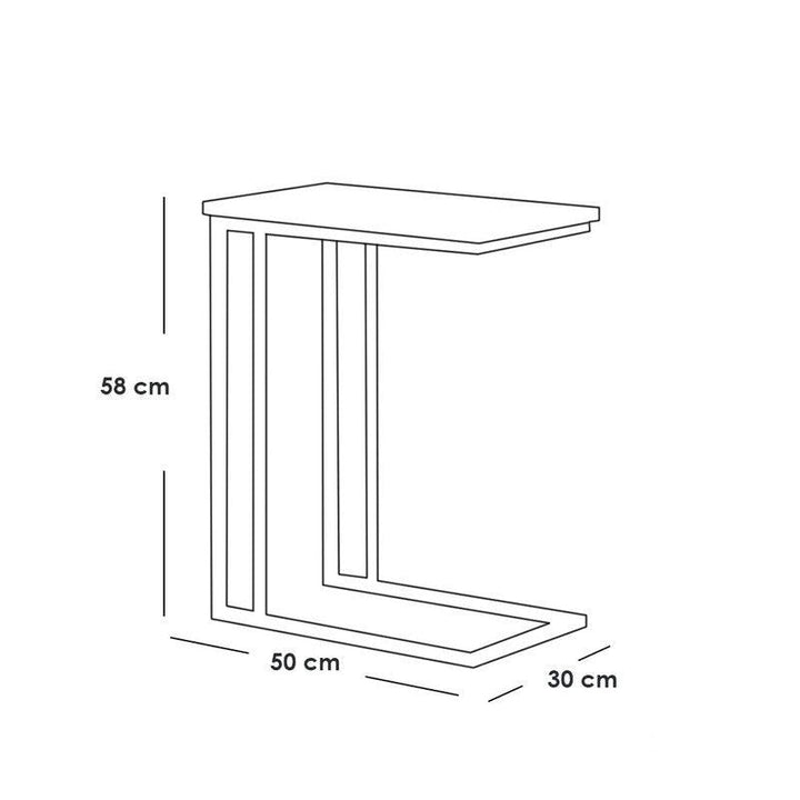 Side Table 50x30x58 cm By Alhome - Zrafh.com - Your Destination for Baby & Mother Needs in Saudi Arabia