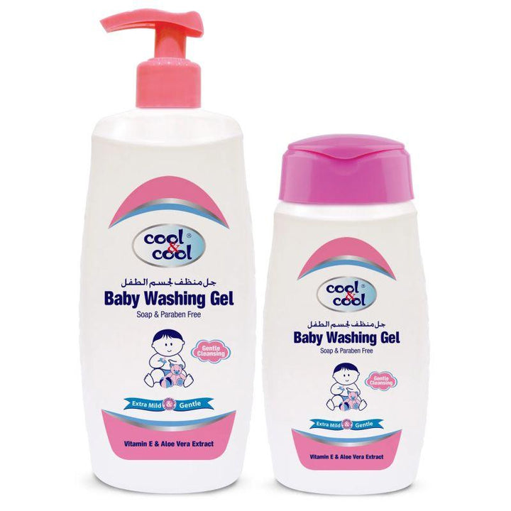 Cool & Cool Baby Washing Gel 500 ml + Free 250 ml - Pink - Zrafh.com - Your Destination for Baby & Mother Needs in Saudi Arabia