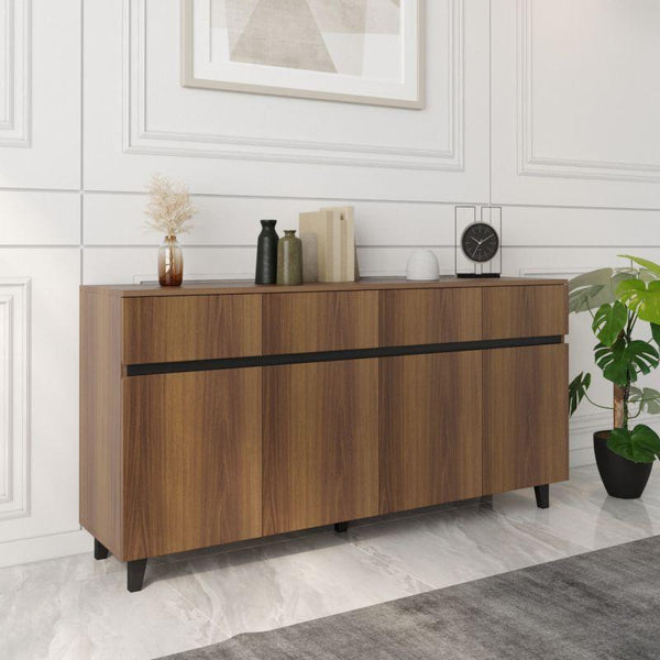 Console Storage Unit (Brown and Black) By Alhome - Zrafh.com - Your Destination for Baby & Mother Needs in Saudi Arabia