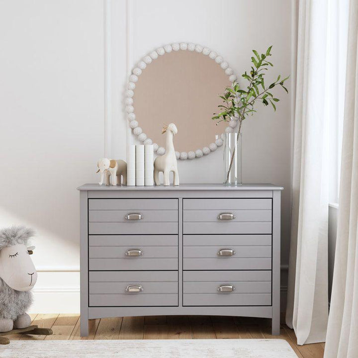 Kids Dresser: 118x40x85 Wood, Grey by Alhome - Zrafh.com - Your Destination for Baby & Mother Needs in Saudi Arabia