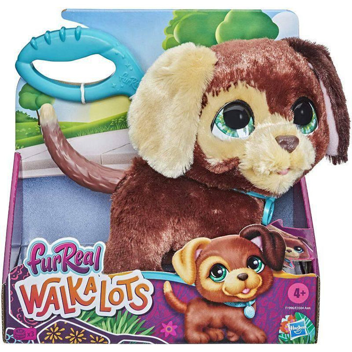 Walkalots Big Wags Interactive Puppy Toy Fun Pet Sounds and Bouncy Walk From Furreal Brown - 29.3x24.7x15.2 cm - F1996 - ZRAFH