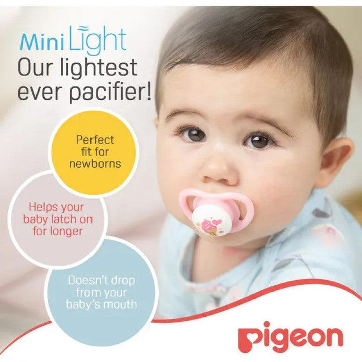 Pigeon Minilight Twin Pacifier - Ice Cream And Rabbit - S - 0+ Months - Girl - 2 Pieces - Zrafh.com - Your Destination for Baby & Mother Needs in Saudi Arabia