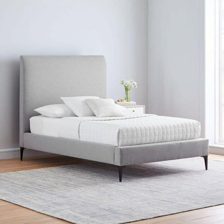 Grey Chanel Chic Single Bed Crafted from Swedish Wood and MDF By Alhome - 110112578 - Zrafh.com - Your Destination for Baby & Mother Needs in Saudi Arabia