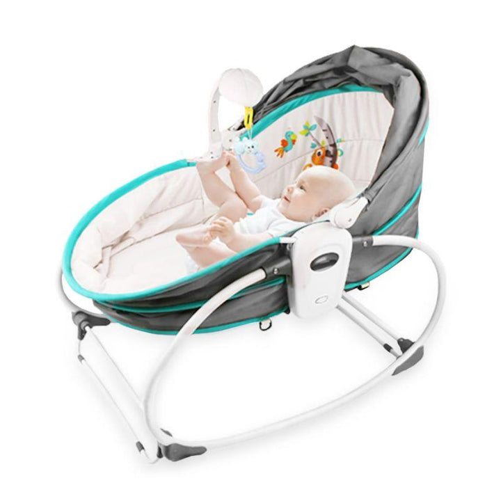 Teknum 5 In 1 Cozy Rocker Bassinet With Awning And Mosquito Net - Zrafh.com - Your Destination for Baby & Mother Needs in Saudi Arabia