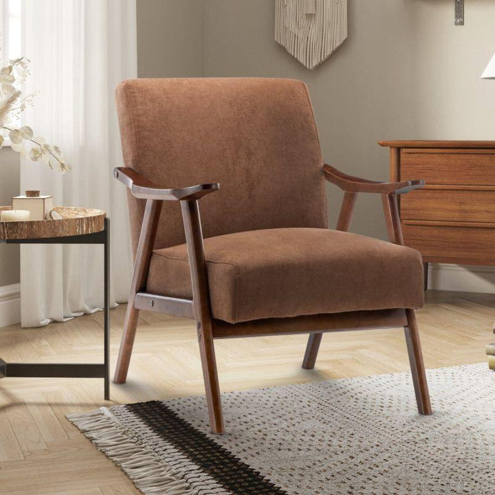 Modern Linen Chair - Brown - 90x85x85 cm - By Alhome - Zrafh.com - Your Destination for Baby & Mother Needs in Saudi Arabia