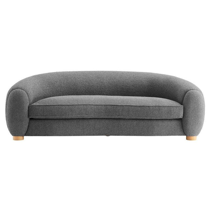 Urban Chic: 3-Seater Bouclé Sofa in Contemporary Gray By Alhome - Zrafh.com - Your Destination for Baby & Mother Needs in Saudi Arabia