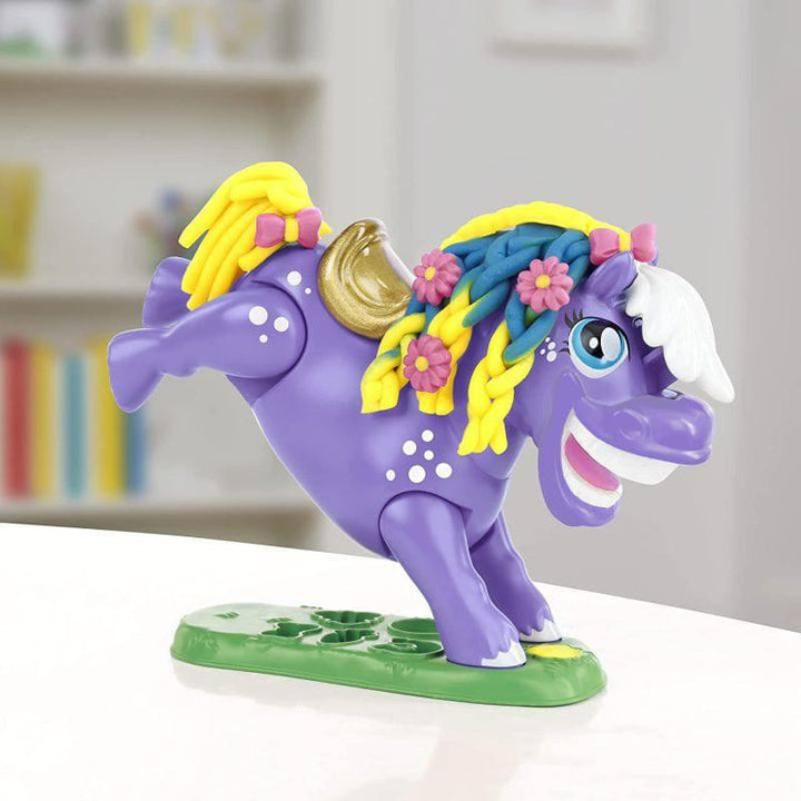 Play-Doh Animal Crew Naybelle Show Pony Farm Animal Playset with 3 Non-Toxic Colors - ZRAFH