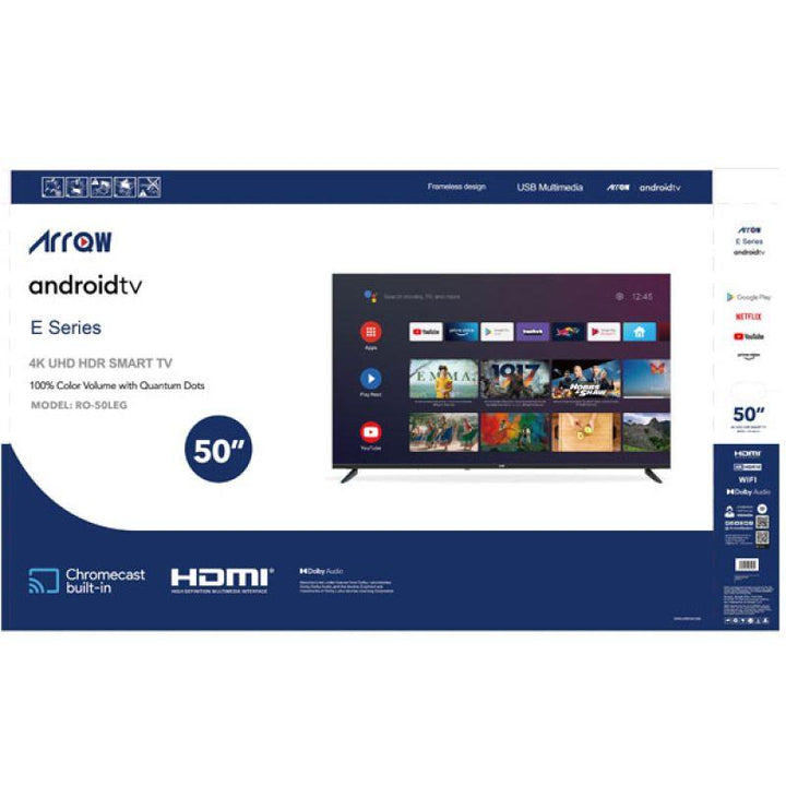 Arrqw 65 inch Smart 4K TV Android LEG - RO-65LEG - Zrafh.com - Your Destination for Baby & Mother Needs in Saudi Arabia