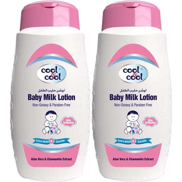 Cool & Cool Baby Milk Lotion Pack of 2 - 250 ml each - Zrafh.com - Your Destination for Baby & Mother Needs in Saudi Arabia
