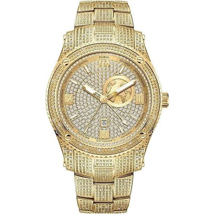 JBW Jet Setter GMT 1.00 ctw Diamond With Stainless Steel Bracelet Men's Watch - J6370A - Zrafh.com - Your Destination for Baby & Mother Needs in Saudi Arabia