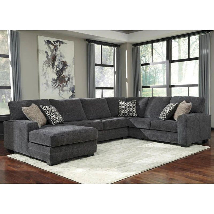 Modern Linen U-Shape Sofa - Grey - By Alhome - Zrafh.com - Your Destination for Baby & Mother Needs in Saudi Arabia