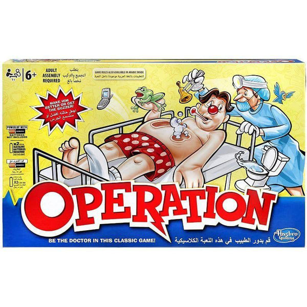 Classic Operation Game From Hasbro Gaming Multicolor - â€Ž4.1x40x25.1 cm - B2176 - ZRAFH