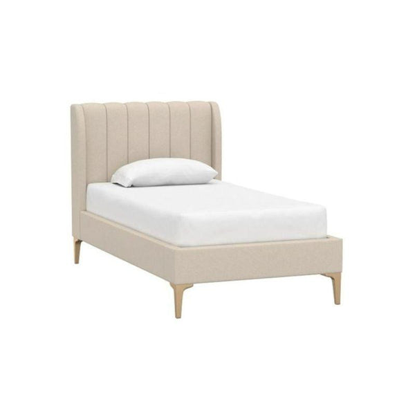 Beige Linen Single Bed Size 120x200 By Alhome - 110110075 - Zrafh.com - Your Destination for Baby & Mother Needs in Saudi Arabia