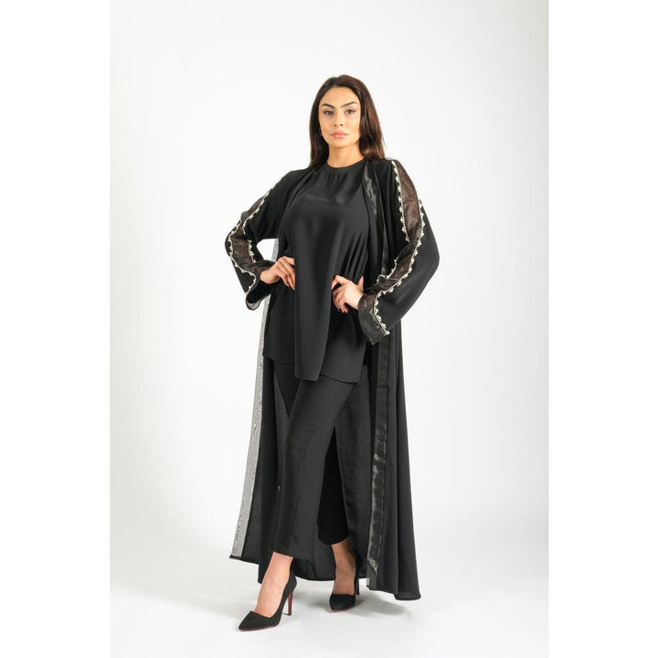 Londonella Women's Long Sleeves Abaya With Waist Belt - Black - 100239 - Zrafh.com - Your Destination for Baby & Mother Needs in Saudi Arabia