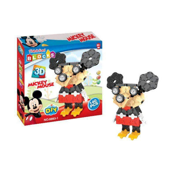 Mickey Mouse 3D Puzzle Block From Family Center - 140 Pcs - Multicolor - 22-1582214 - ZRAFH