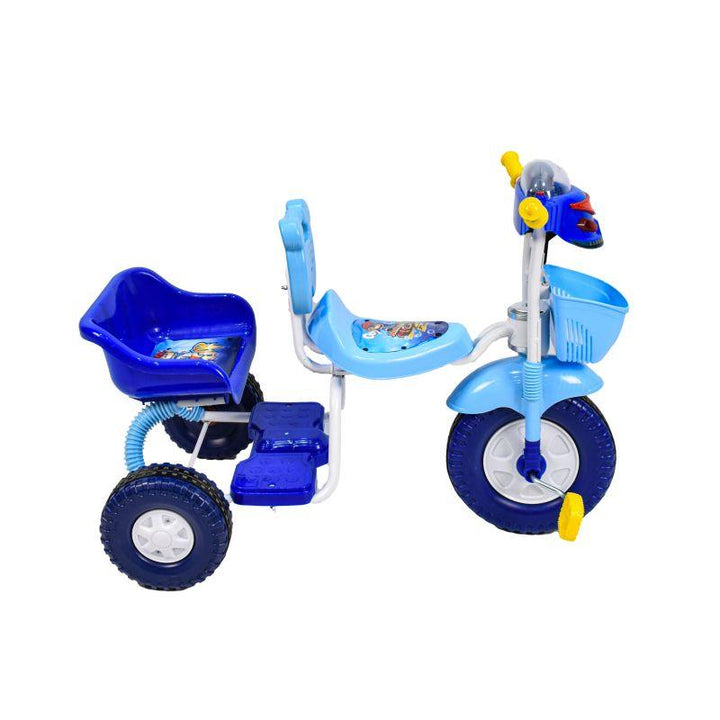 Amla - Bike with two seats, three plastic wheels, blue color, 108DB - ZRAFH