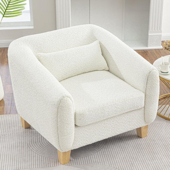 Modern Bouclé Chair - 77x82x80 cm - By Alhome - Zrafh.com - Your Destination for Baby & Mother Needs in Saudi Arabia