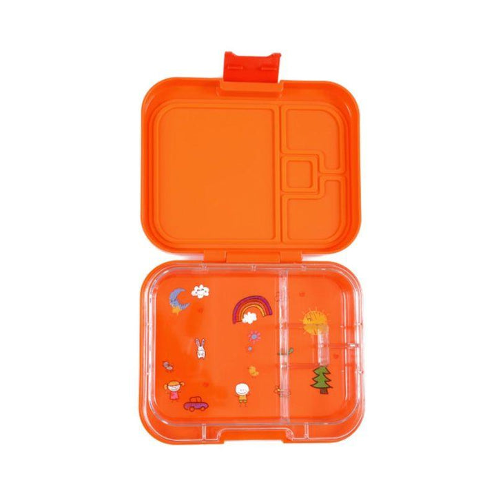 TinyWheel Bento 4 Compartments Lunch Box - Orange - Zrafh.com - Your Destination for Baby & Mother Needs in Saudi Arabia