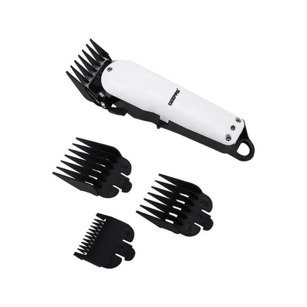 Geepas Electric Cordless Hair Clippers For Men - 2200 mAh - White And Black - Zrafh.com - Your Destination for Baby & Mother Needs in Saudi Arabia