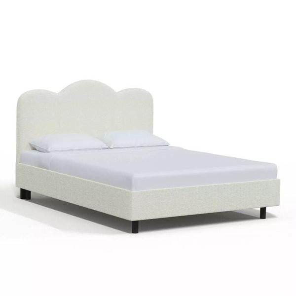 Supreme Comfort: Swedish Wood King Bed - Regal Ivory Tranquility (160x200x140) by Alhome - Zrafh.com - Your Destination for Baby & Mother Needs in Saudi Arabia