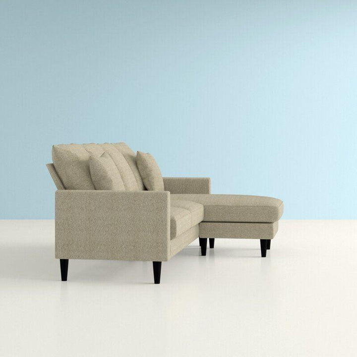 Modern Linen L-Shape Sofa - Beige - 270x150x85x85 cm - By Alhome - Zrafh.com - Your Destination for Baby & Mother Needs in Saudi Arabia