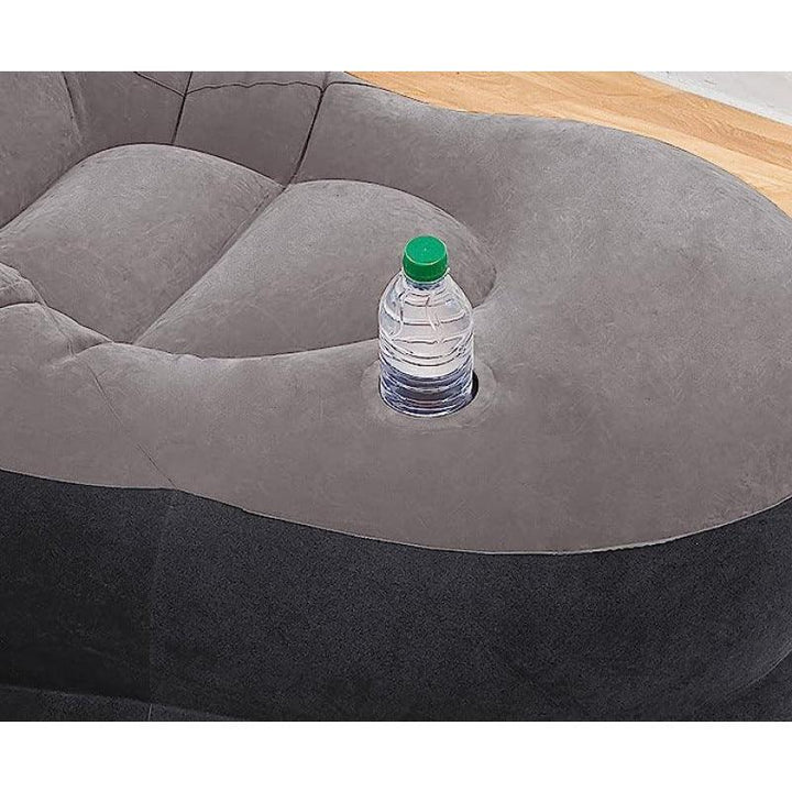 Intex Ultra Lounge Inflatable Chair With Footrest - Grey - 68564 - ZRAFH