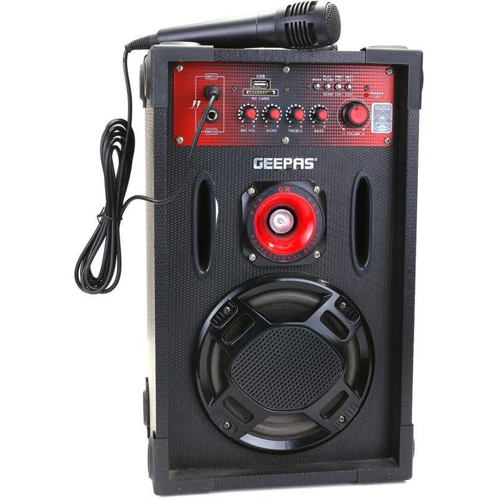 Geepas 2-Channel Professional Speakers With USB - SD Card Slots And Wireless Microphone - GMS8425 - Zrafh.com - Your Destination for Baby & Mother Needs in Saudi Arabia
