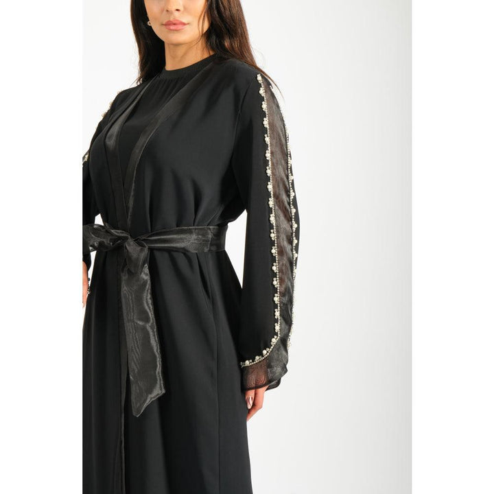 Londonella Women's Long Sleeves Abaya With Waist Belt - Black - 100239 - Zrafh.com - Your Destination for Baby & Mother Needs in Saudi Arabia