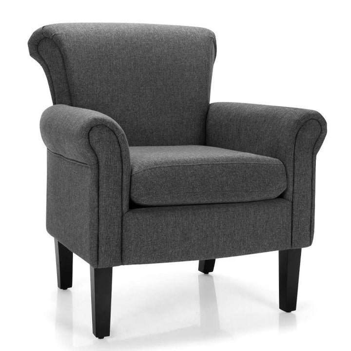 Modern Linen Chair - Grey - 90x85x85 cm - By Alhome - Zrafh.com - Your Destination for Baby & Mother Needs in Saudi Arabia