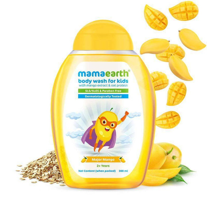 Mama Earth Major Mango Body Wash For Kids - 300 ml - ZRAFH