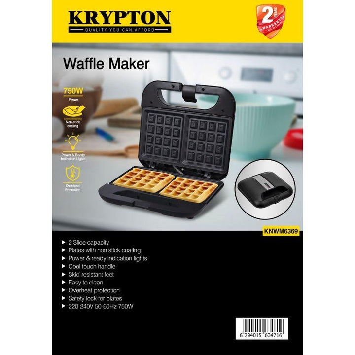 Krypton Waffle Maker - 750 w - KNWM6369 - Zrafh.com - Your Destination for Baby & Mother Needs in Saudi Arabia