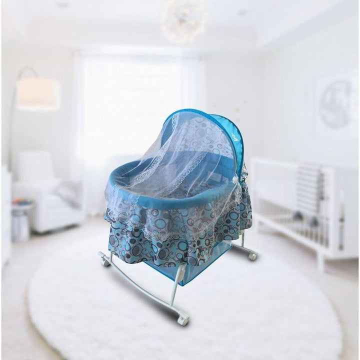 Baby Cradle With Mosquito Net From Baby Love Blue - 27-708G - ZRAFH