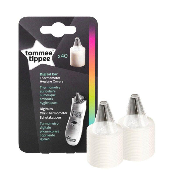 Tommee Tippee Digital Ear Thermometer Hygiene Covers with Tiny Tips Ideal for Newborns - Pack of 40 - Zrafh.com - Your Destination for Baby & Mother Needs in Saudi Arabia