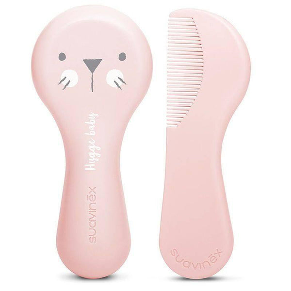 Suavinex Hygge Premium Baby Brush & Comb Set - Pink - ZRAFH